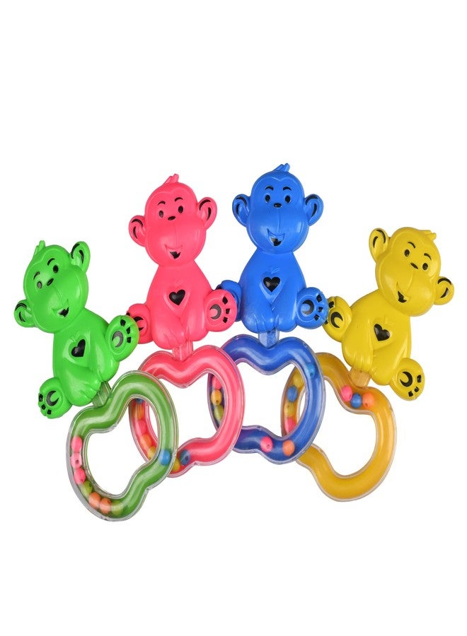 بيبي جو لعبة خشخيشة حيوانات للأطفال من بيبي جو، مصنوعة من بلاستيك غير سام (عبوة من 3 قطع) - متعددة الألوان - Image 5